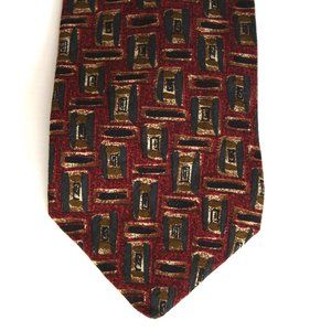 Vintage Calvin Klein SILK Necktie abstract Pattern
